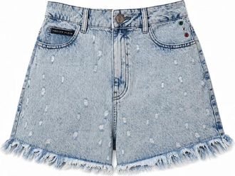 Philipp Plein Hot Pants - Dames - Denim shorts - Blauw - W30 - Denim - Korte Broeken
