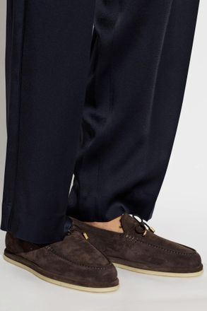 Tod's Suede Loafers Shoes, Womens, Brown