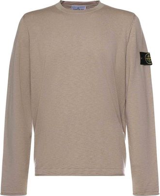 Stone Island Cotton And Nylon Sweater With Logo