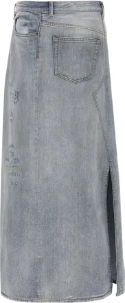 Maison Margiela Asymmetrical Construction Denim Skirt - Blue