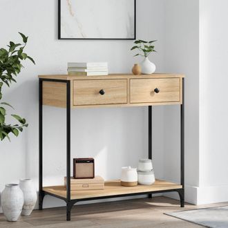 vidaXL Vidaxl - Mesa Consola Madera De Ingenier&iacute;a Roble Sonoma 75x34,5x75 Cm