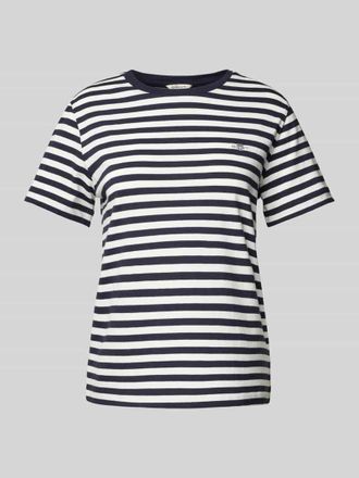 GANT T-Shirt mit Label-Stitching in Marine, Gr&ouml;&szlig;e L