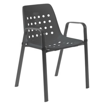 Schubiger M&ouml;bel Gartenstuhl Bermuda mit Armlehne Rundoval