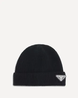 Prada Beanie Hat with logo Male M