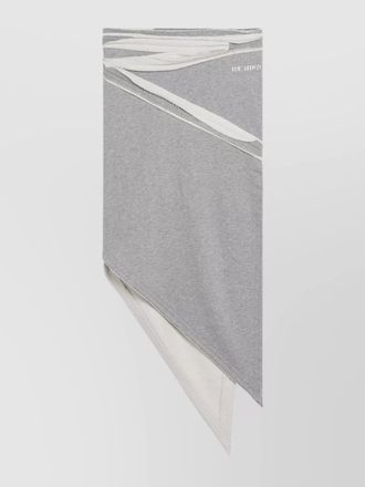 The Attico asymmetric layered cotton skirt