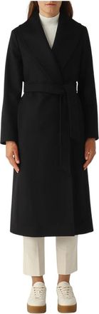 Max Mara Jassen, Dames, Zwart, S, Belted Coat