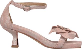 Alma En Pena Sandaal met bloemapplicatie - Dames - Sandalen met hakken - Roze - 38 EU - Schoenen