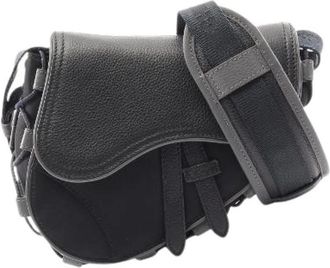 Dior Pre-owned Sacai Saddle Mini Bag - Heren - Vintage Schoudertas - Zwart - ONE Size - Nylon - Vintage