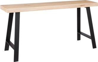 MiCa Decorations Banco Plano Marr&oacute;n claro H46xB31xL92cm