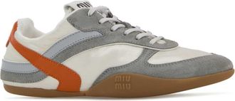 Miu Miu Womens Multicolor Tech Fabric And Suede Gymnasium Sneakers Talcopapaya