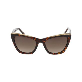 Carolina Herrera Sunglasses, female, Brown, Size: 55 MM Stylish Sunglasses in Havana White