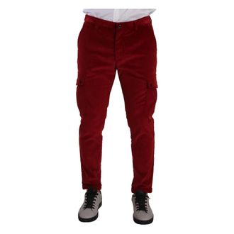 Dolce & Gabbana Hombre, Pantalones, Rojo, Talla: M