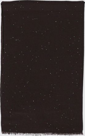 Faliero Sarti Wool Blend Scarf with Sequins and Fringed Edges