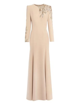 Jenny Packham Honor maxi-jurk verfraaid met pailletten - Beige