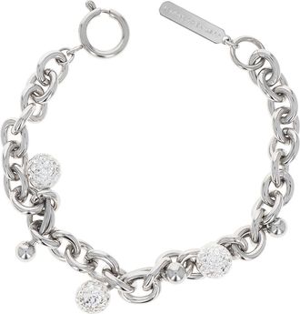 Justine Clenquet Bless Crystal Bracelet in Palladium at Nordstrom