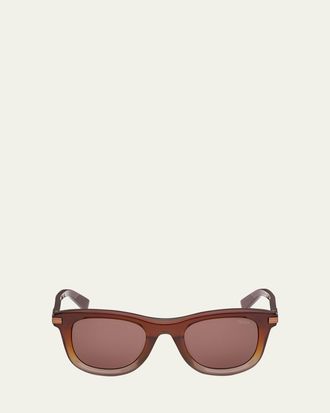 Ermenegildo Zegna Mens Acetate Square Sunglasses