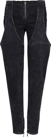 Balmain low-rise washed cotton jeans - women - Cotton/Elastane - 38 - Black