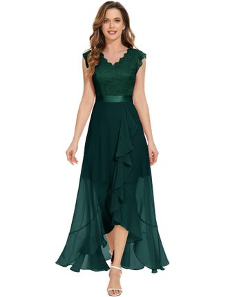 Dressystar Cocktail Dress Elegant Birthday Dresses for Women UK Evening Dresses for Women UK Dark Green Bridesmaid Dresses AUP7050 DarkGreen L