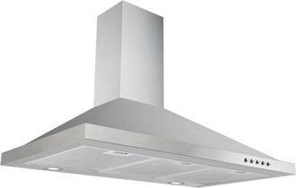 Respekta Cappa aspirante cappa a parete cappa camino 90 cm in acciaio inox con filtro Respecta