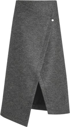Margaux Lonnberg Adhel Rok - Dames - Midirokken - Grijs - 2XS - Wol - Rokken