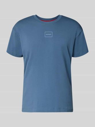 HUGO BOSS Regular Fit T-Shirt aus Baumwoll-Mix Modell LAZE T-SHIRT in Jeansblau, Größe XXL