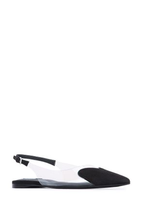 Alaia Womens Flat Slingbacks Noir Raffia Ballerine Shoes