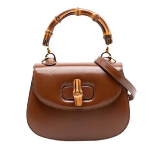 Gucci Pre-owned Handbags, female, Brown, Size: ONE SIZE Pre-owned Vintage Bamboo Satchel