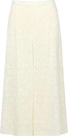 Philosophy di Lorenzo Serafini Floral Lace Midi Skirt - Dames - Midirokken - Wit - S - Rokken