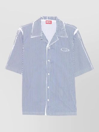 Diesel short sleeves striped pattern mens shirt