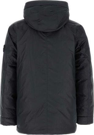 Stone Island Mens Midnight Blue Nylon And Polyester Parka Giubbini Jacket