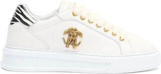 Roberto Cavalli Sneakers met logoplakkaat - Wit