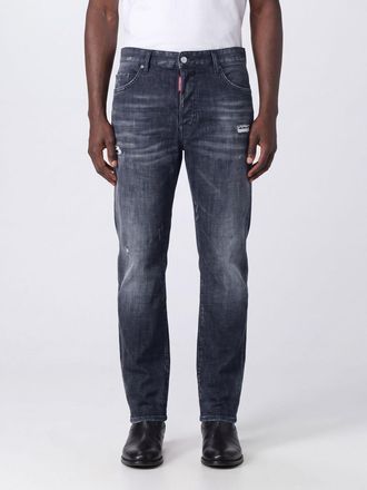 Dsquared2 Jeans Bro straight fit in denim di cotone con effetto usurato