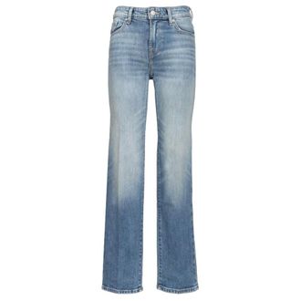 7 For All Mankind Jeans, Dames, Blauw, W29, Katoen, Calie Straight Jeans