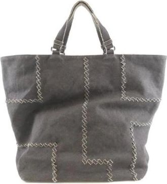 Bottega Veneta Pre-owned Tote Bags, female, Gray, Size: ONE SIZE Pre-owned Tote Bag