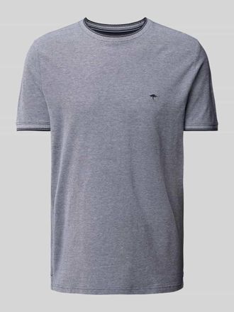 Fynch-Hatton Fynch-Hatton T-Shirt mit Label-Stitching in Marine, Gr&ouml;&szlig;e M