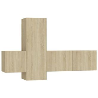 vidaXL Vidaxl - 3 Piece tv Cabinet Set Sonoma Oak Engineered Wood