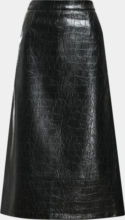 Essentiel Kind Faux Leather Midi Skirt