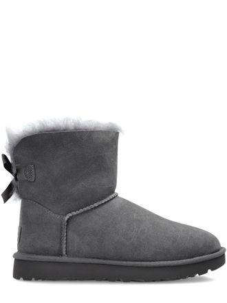 UGG Grey Solid Round Toe Boots