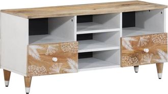 vidaXL Tv Cabinet 100x33.5x46 cm Solid Wood Mango Vidaxl