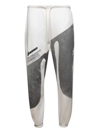 RRR123 Paraclete graphic-print sweatpants - men - Cotton - S - White
