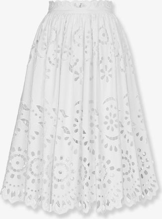 Dolce & Gabbana Gonna midi in cotone con dettagli cut-out - DOLCE & GABBANA - gender_Woman