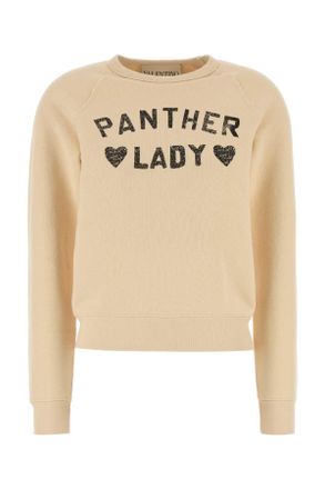 Valentino Garavani Womens Pastel Orange Cotton Sweatshirt - Nude - Size Medium