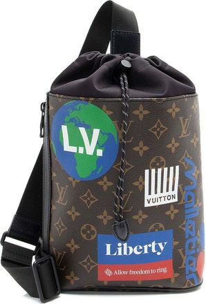 Louis Vuitton Brown Monogram Canvas Limited Edition Logo Story Sling Bag (Authentic Pre-Loved)