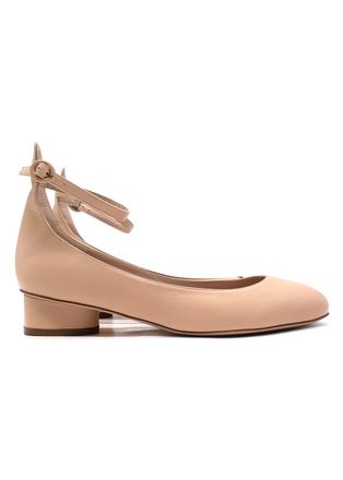 Stuart Weitzman Nude Jane Ankle Strap Pump Size 39.5