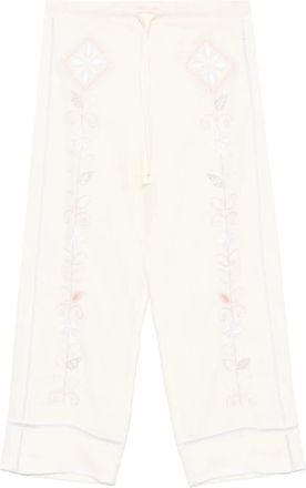 Forte_Forte Pantaloni con ricamo - Toni neutri