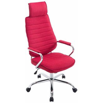Clp Silla De Oficina Rako En Tela Rojo