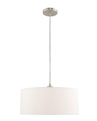 Livex Lighting Livex Clark 1 Lt Brushed Nickel Pendant Chandelier