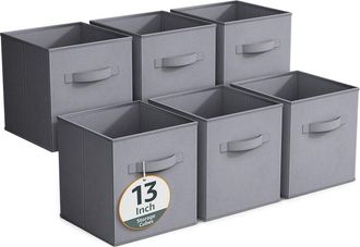 Sorbus 13In 6 Pack Fabric Storage Cubes