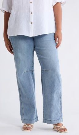 Democracy AbSolution Wide Leg Jeans in Light Blue Vintage at Nordstrom Rack, Size 20W