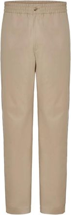 Maison Kitsun&eacute; Beige Katoenen Broek - Heren - Slim Fit Broeken - Beige - 2XS - Katoen - Broeken